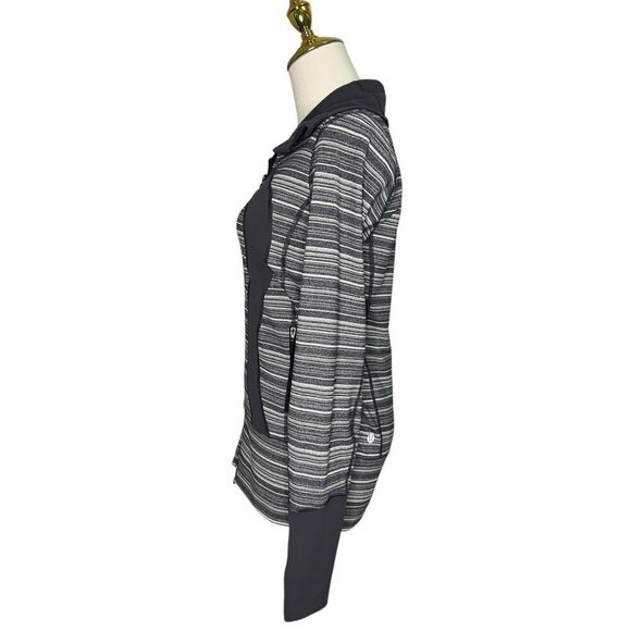 Lululemon Women’s 4 In Stride Jacket Gray Hooded Full Zip Logo Activewear - Picture 4 of 9
